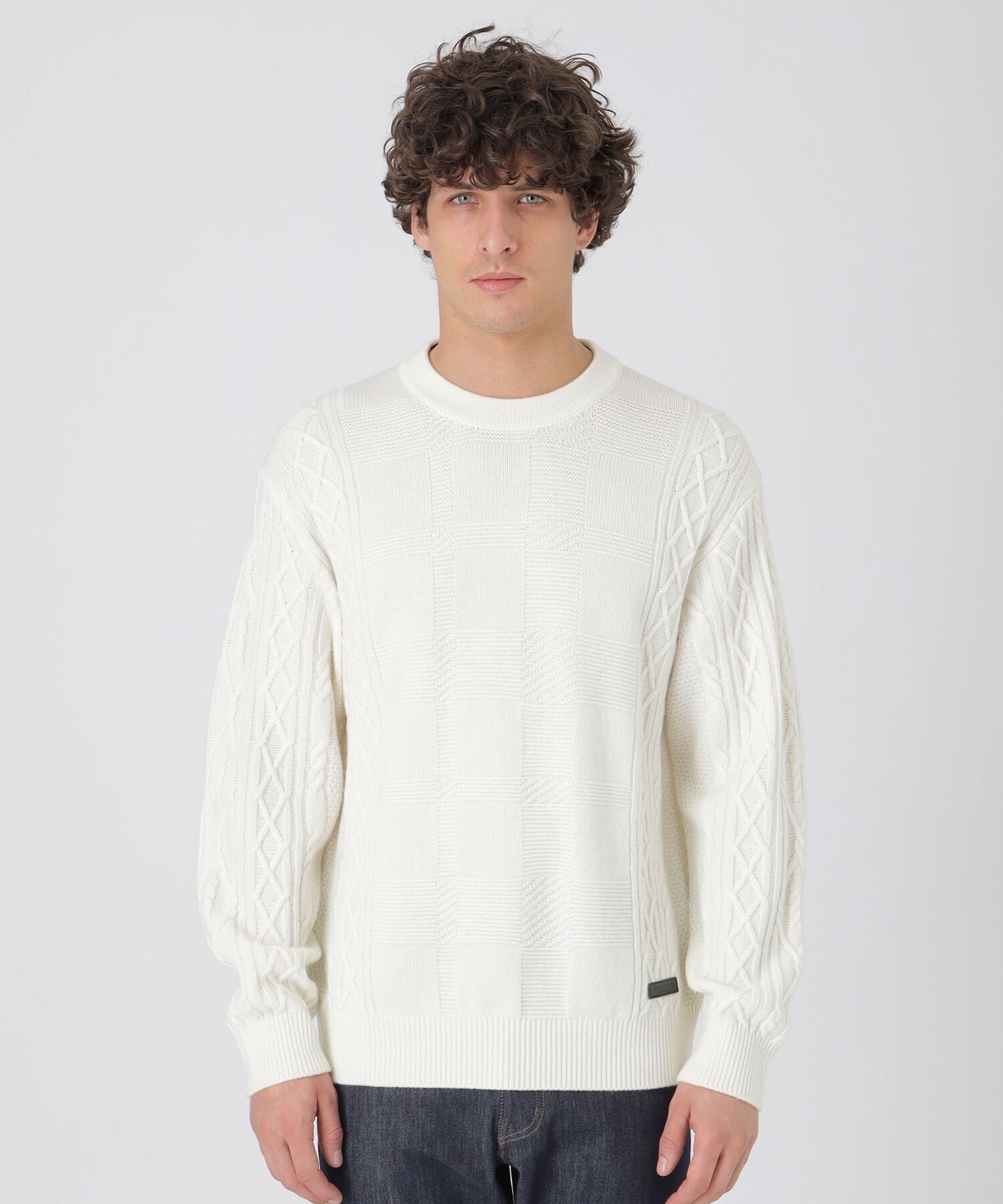 BLACK LABEL CRESTBRIDGE カシミヤミックスアランニット