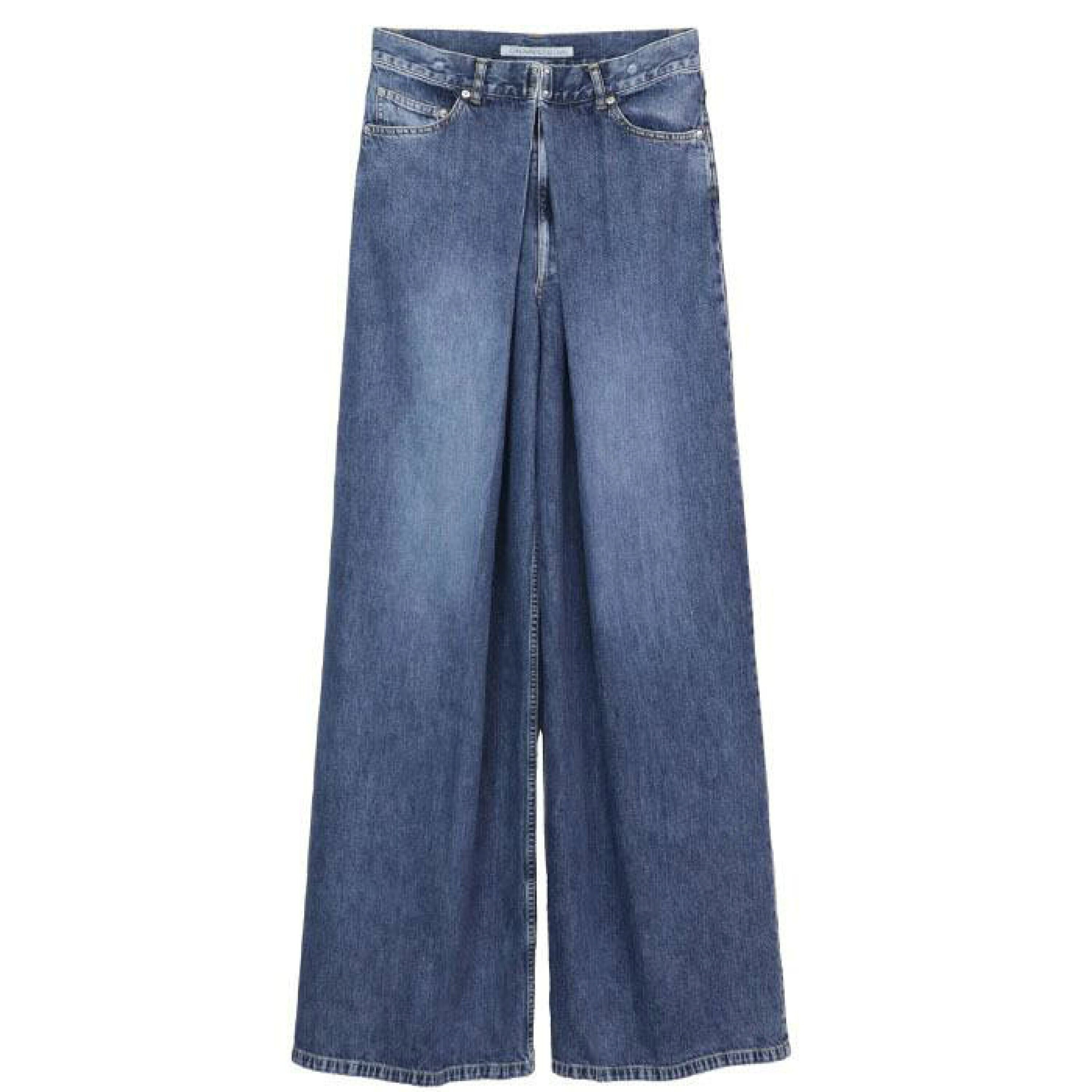 JOHN LAWRENCE SULLIVAN WASHED DENIM WIDE PANTS