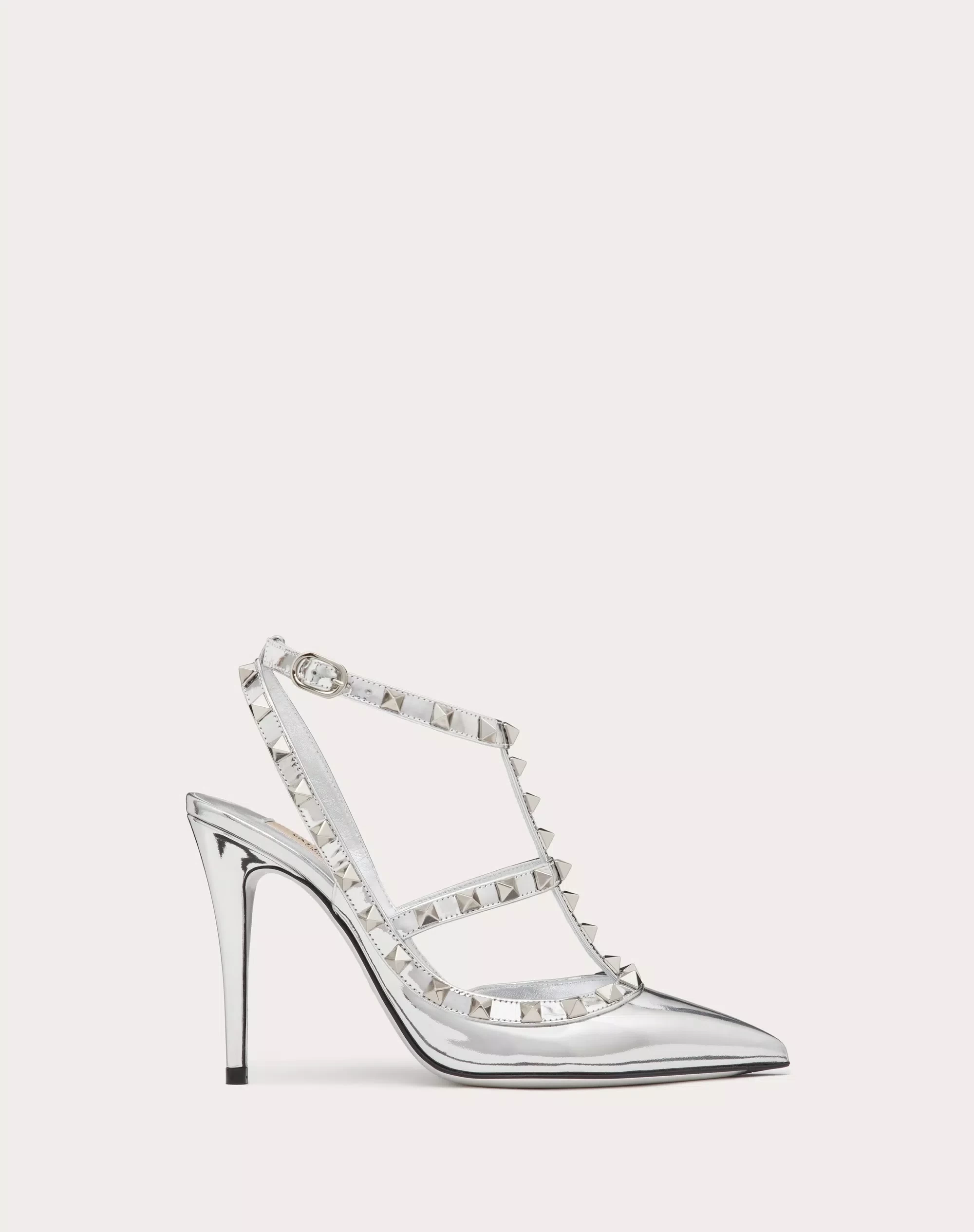 VALENTINO ロックスタッズ ミラーエフェクト マッチングストラップ X スタッズ パンプス 100MM