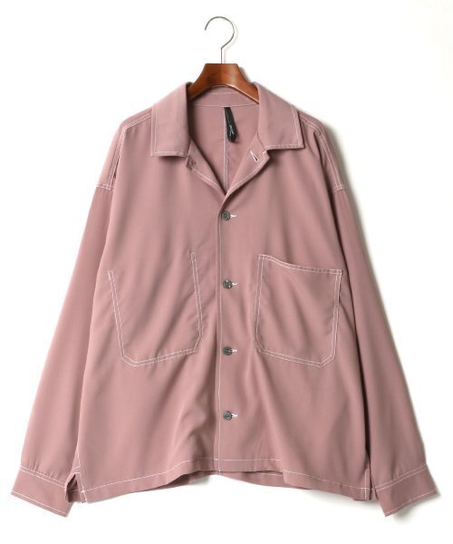 SITRY ステッチングCPOシャツジャケット<ビッグシルエット>