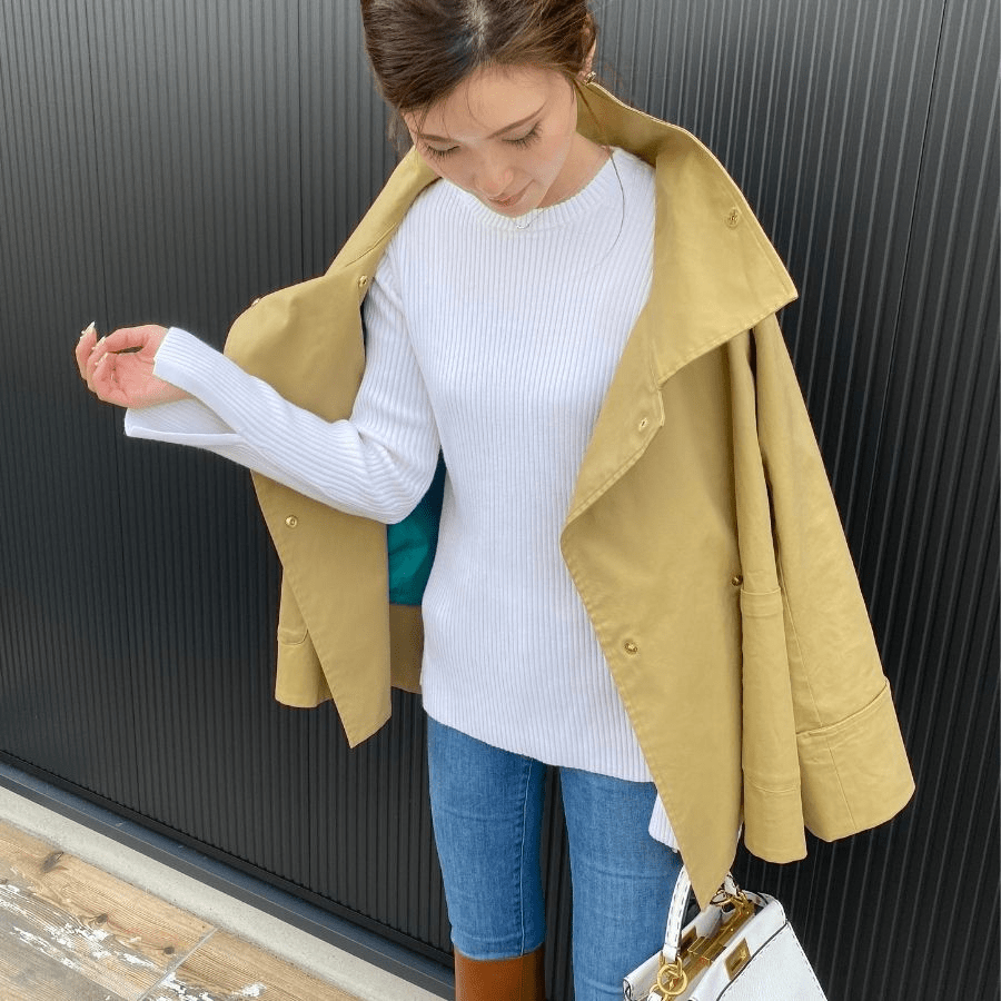 maison de Dolce. スリットニット【white】
