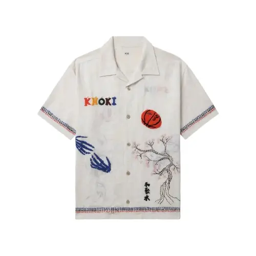 KHOKI Hand embroidered-design shirt