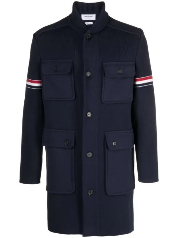 THOM BROWNE. NEW YORK RWBストライプ コート