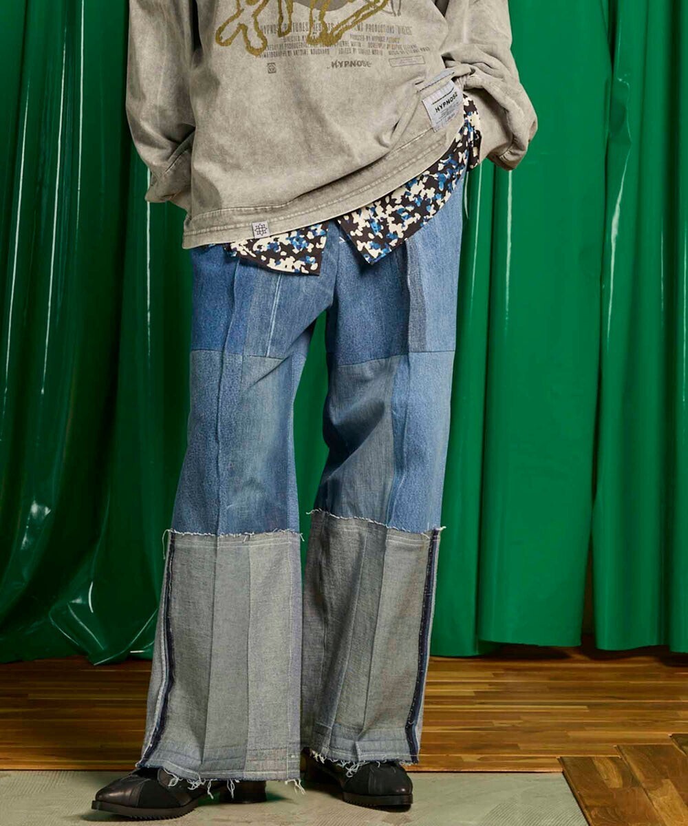MAISON SPECIAL Sustainable Remake Heme Design Wide Denim