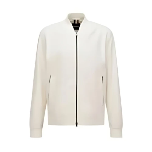 HUGO BOSS スリムフィットジップ アップ ジャケット ストレッチ シアサッカーファブリック