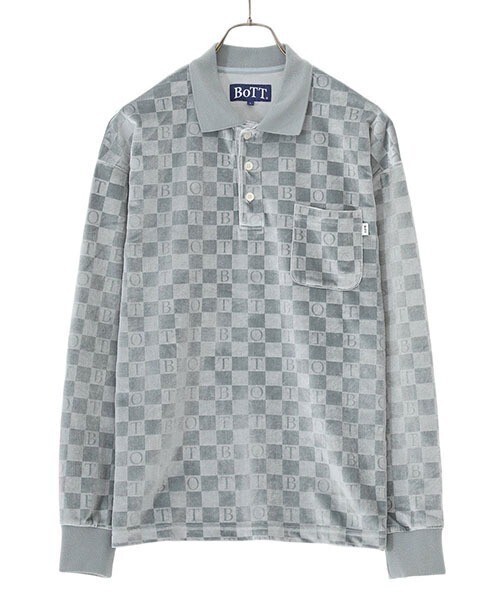 BOTT Checkerboard Velour Polo