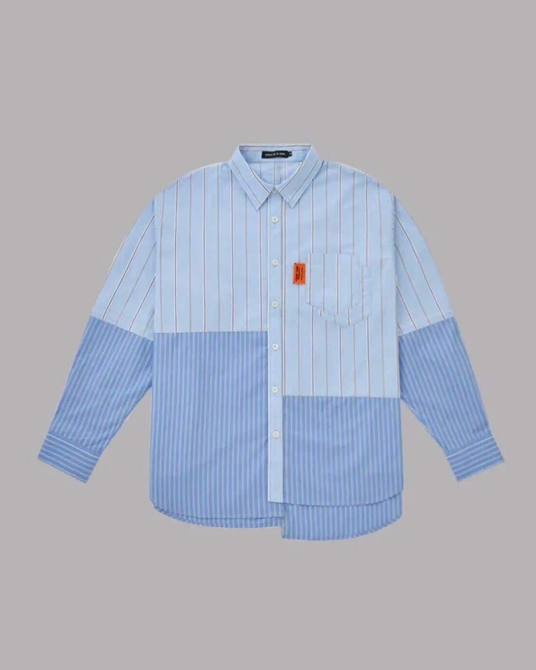 ALWAYS OUT OF STOCK CRAZY STRIPE L/S SHIRT-SAX