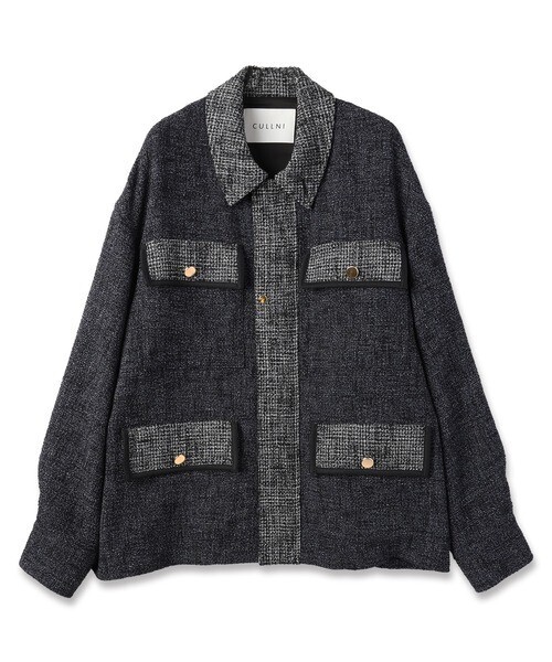 CULLNI Butcher Tweed Big Pocket Front Fly Jacket