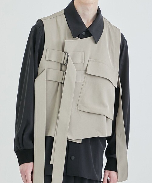 UJOH STUDIOUS別注 Pocket W Belted Vest