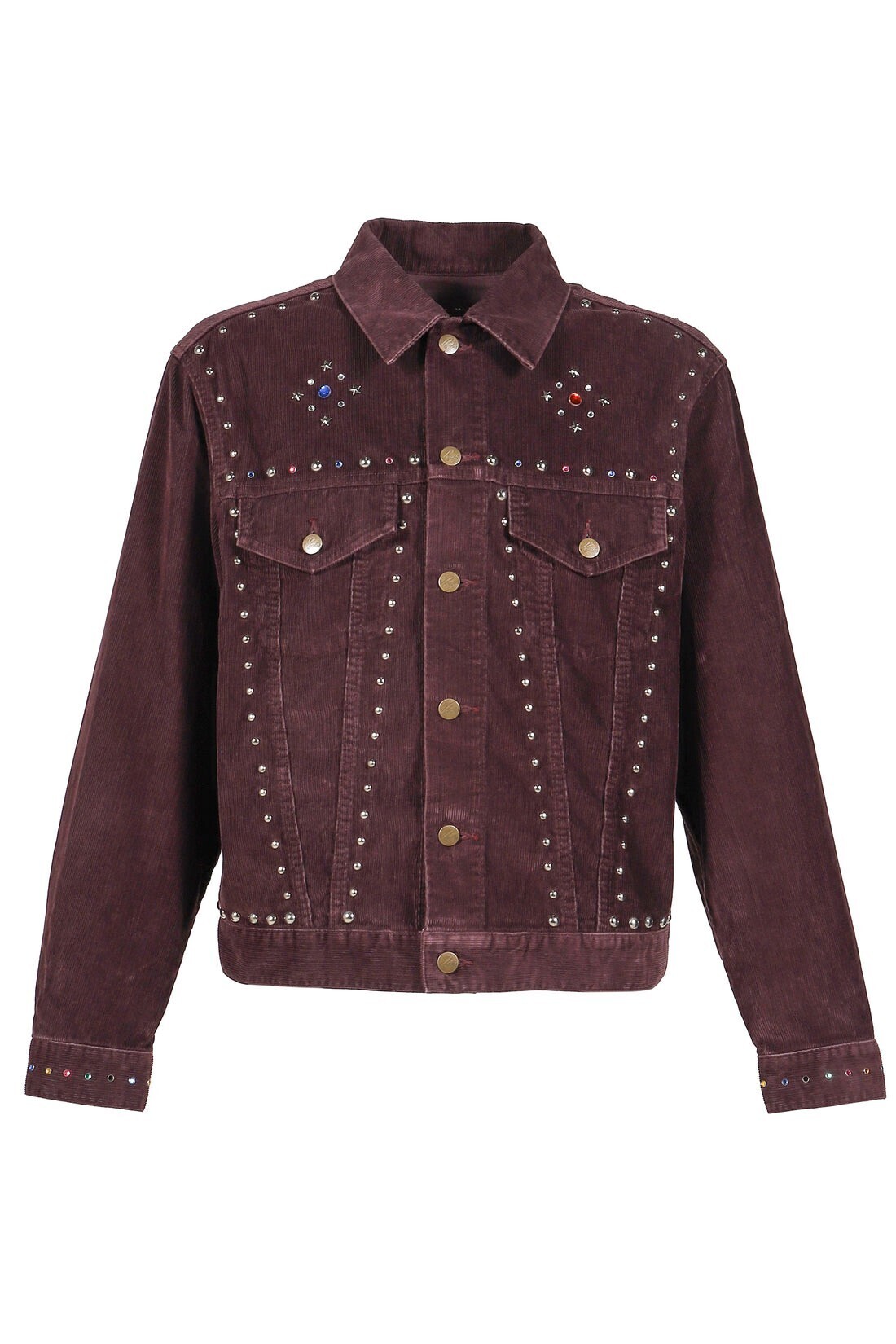 NEEDLES STUDDED JEAN JACKET - 14W CORDUROY / BUR