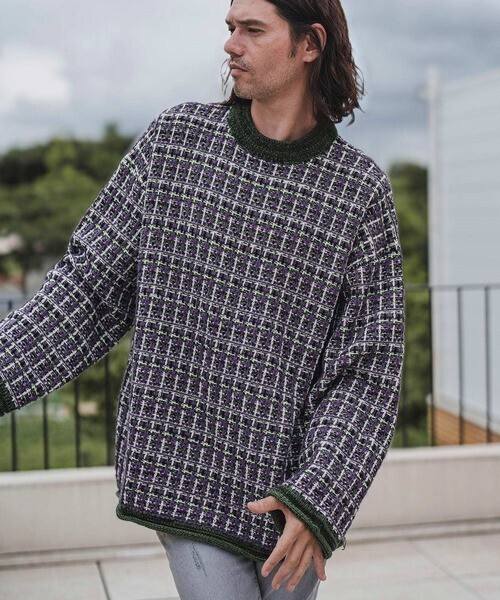 CAMBIO mn2797- Tweed Like Knit Pullover ニット