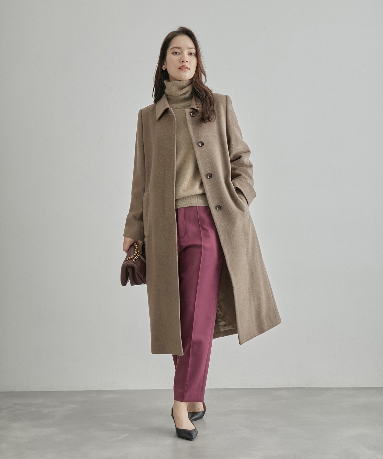 ROPE' 【BELLANDI】スーリーアルパカシャギーコート