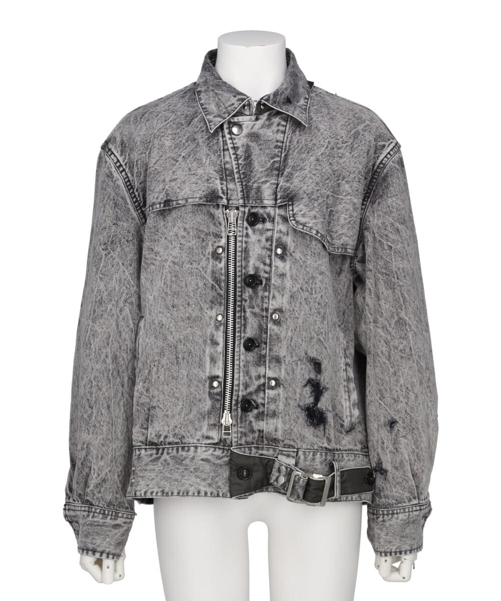 Tamme CRACKS BLEACH DENIM B.D JACKET