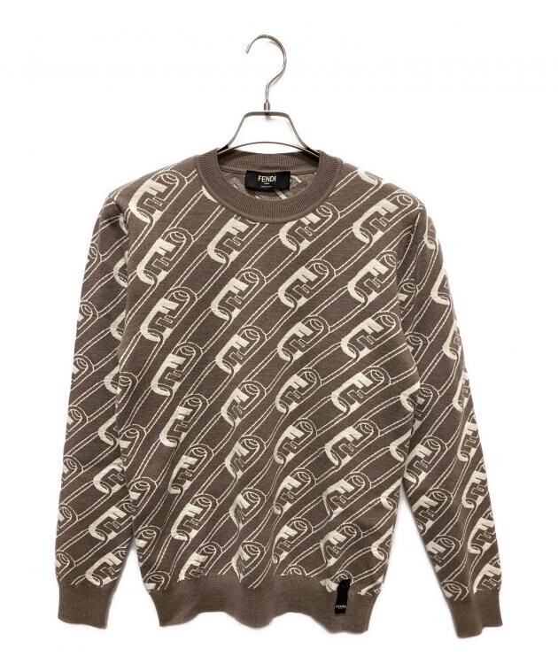FENDI O’Lock-Intarsia Wool Sweater