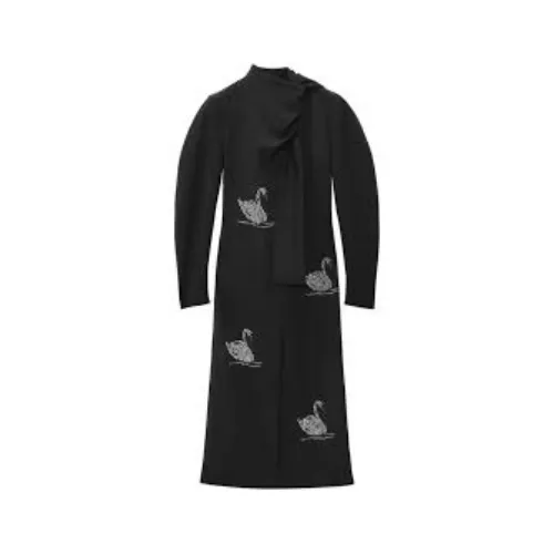 MSGM Rhinestone-Embellished Maxi Dress