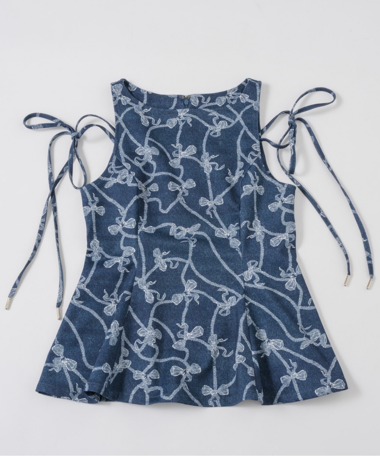 musubore side ribbon flare blouse / サイドリボンフレアブラウス
