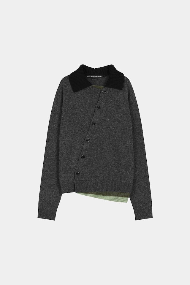 ANDERSSON BELL LAYERED COLLAR CARDIGAN