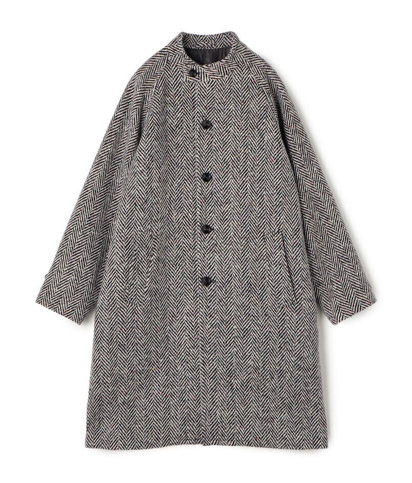 MAISON et VOYAGE ドネガルツイード スタンドカラーコート MAGEE