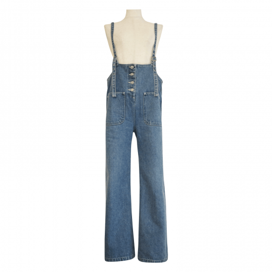BayBee button design denim salopette(light color)