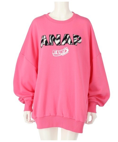 ANAP 【エルフ荒川×ANAP】コラボゼブラファーロゴワッペンビックスウェット