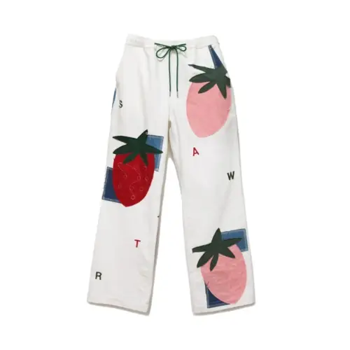 SHOTAHIYAMA STRAWBERRY DENIM WIDE PANTS