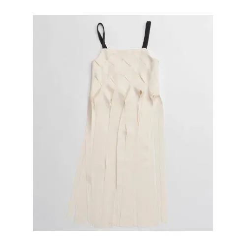 MAISON SPECIAL Cross Fringe Dress
