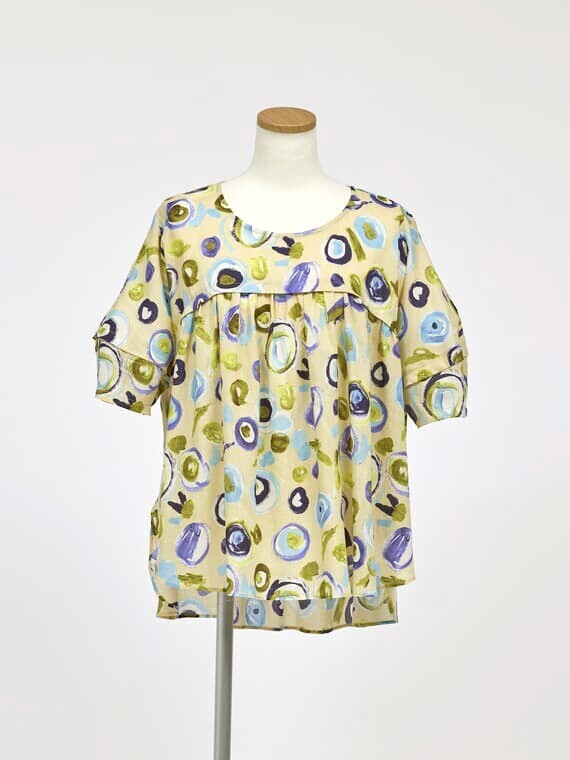 TABASA et Pitchoune ドロッププリントブラウス