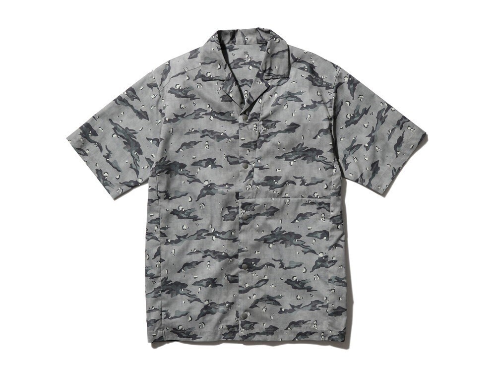 snow peak Printed Breathable Quick Dry Shirt 1 Khaki