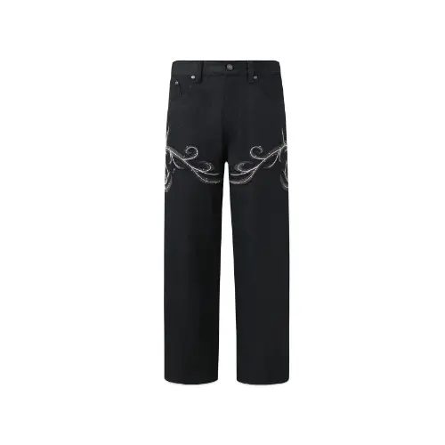 Birth Of Royal Child Leather Patch Vine Denim