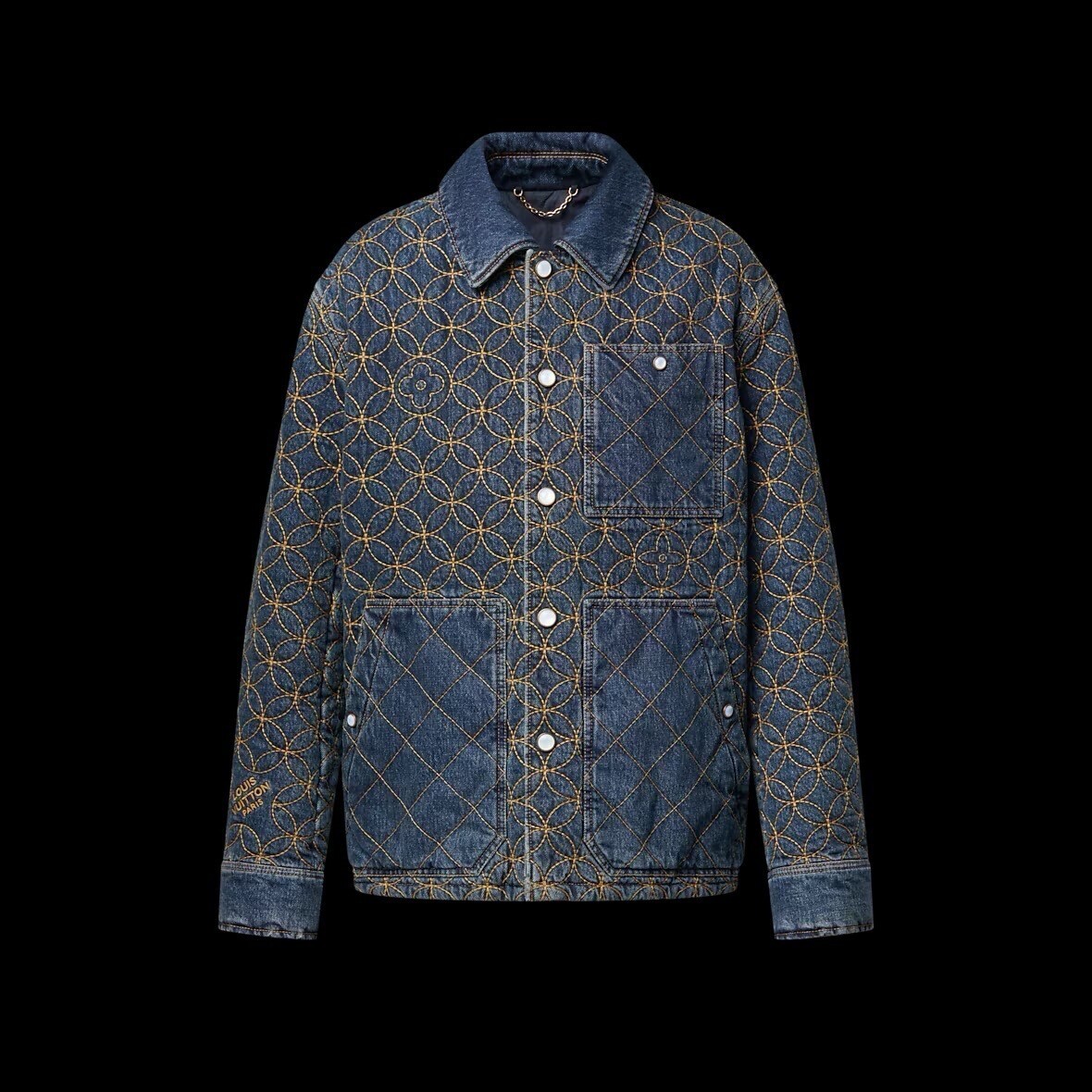 LOUIS VUITTON エンブロイダリー デニムブルゾン