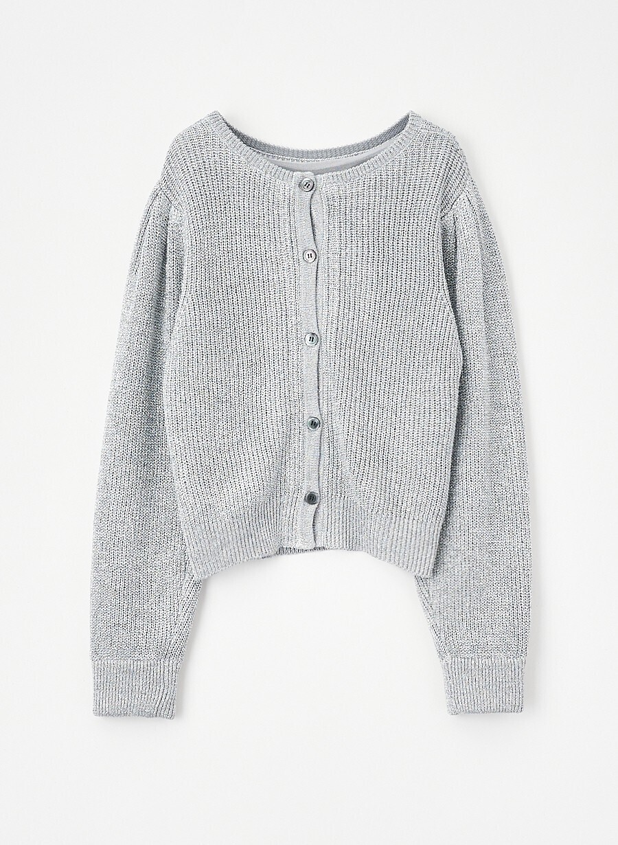LOUNIE メタリックショートニットプルオーバー
