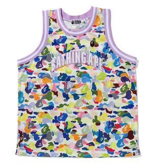 A BATHING APE BAPE MULTI CAMO BASKETBALL TANK TOP