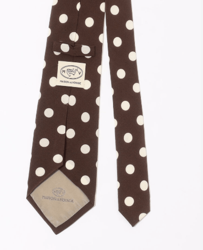 MAISON et VOYAGE シルクプリント 12mmドット レギュラータイ