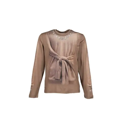 Marine Serre TROMPE-L'OEIL KNIT JERSEY LS T-SHIRT