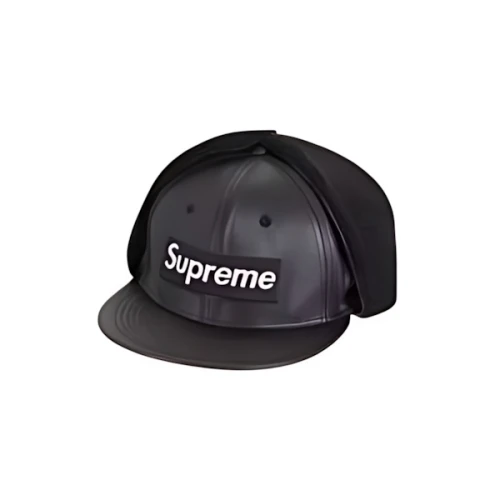 Supreme × NEW ERA Leather Earflap Box Logo New Era