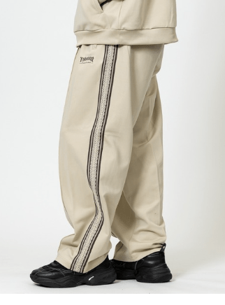 THRASHER サイドライン ワイドトラックパンツ