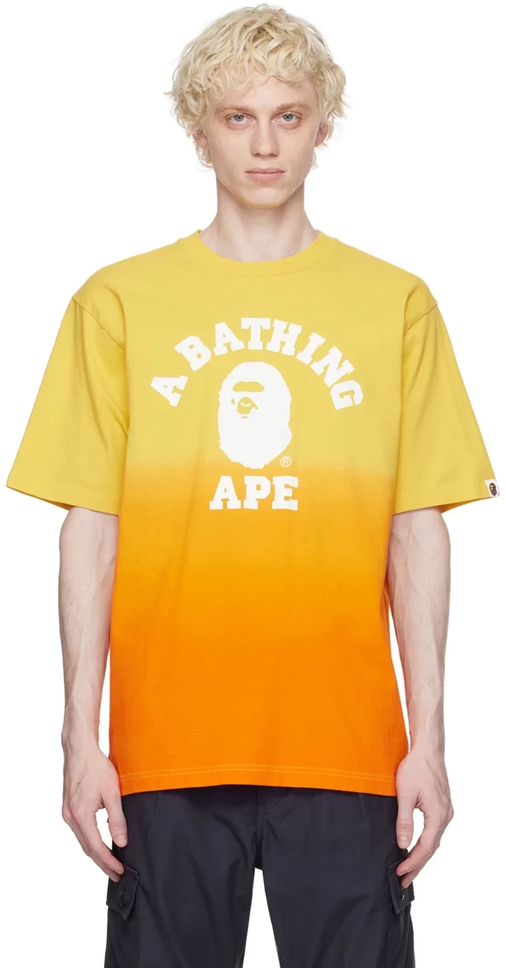 BAPE カレッジ グラデーション Tシャツ