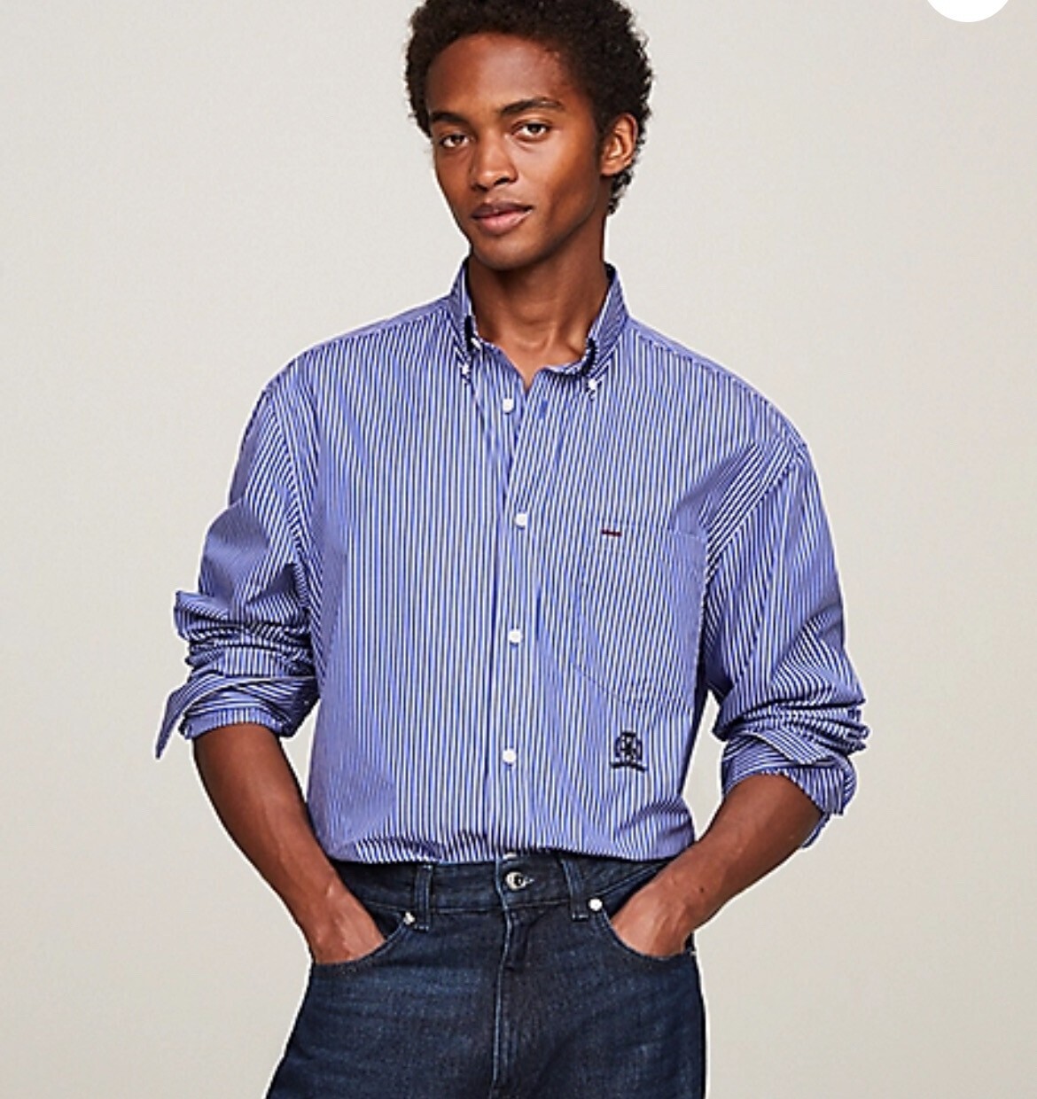 TOMMY HILFIGER CREST ITHACA STRIPE REGULAR FIT SHIRT