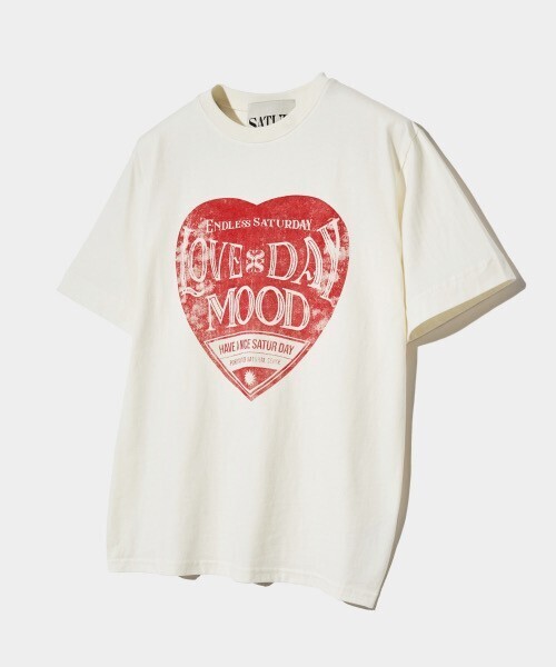 SATUR Saturday Retro Mood Graphic Short Sleeve T-Shirt