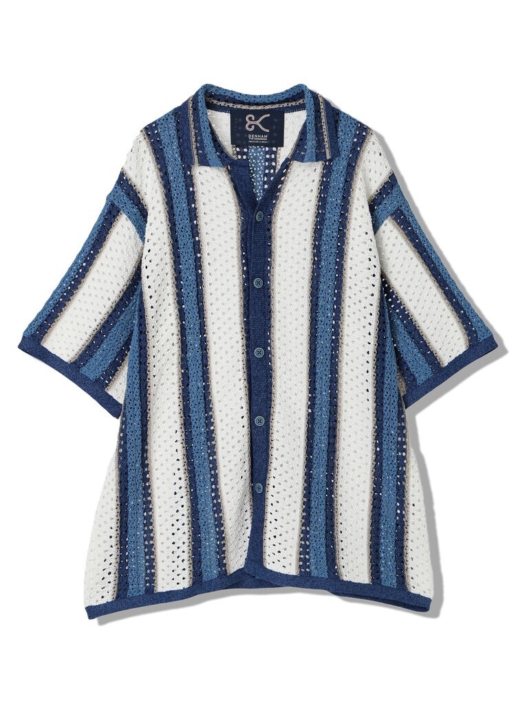 DENHAM A IN U MESH KNIT SHIRT