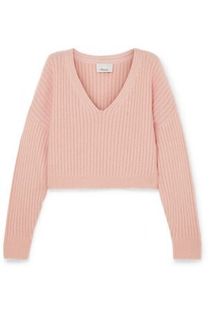 3.1 Phillip Lim Oversized cropped ribbed wool-blend sweater