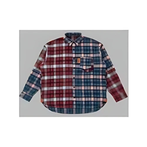 ALWAYS OUT OF STOCK COMBINATION CHECK CPO JACKET - RED
