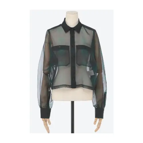 HYKE SHEER PLAID SHIRT