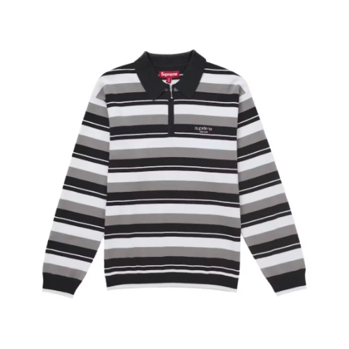 Supreme Stripe Zip L/S Polo