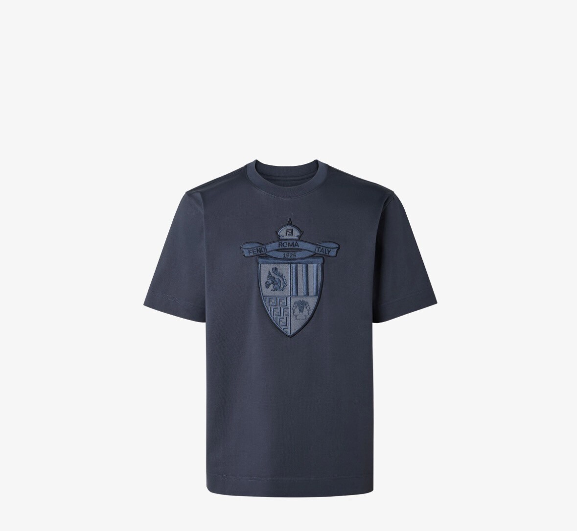 FENDI ネイビーブルーコットン Tシャツ