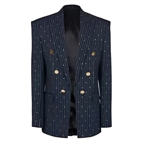 Balmain PB ストライプ ダブルジャケット