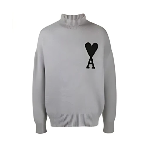 AMI Paris Ami de Coeur roll-neck jumper