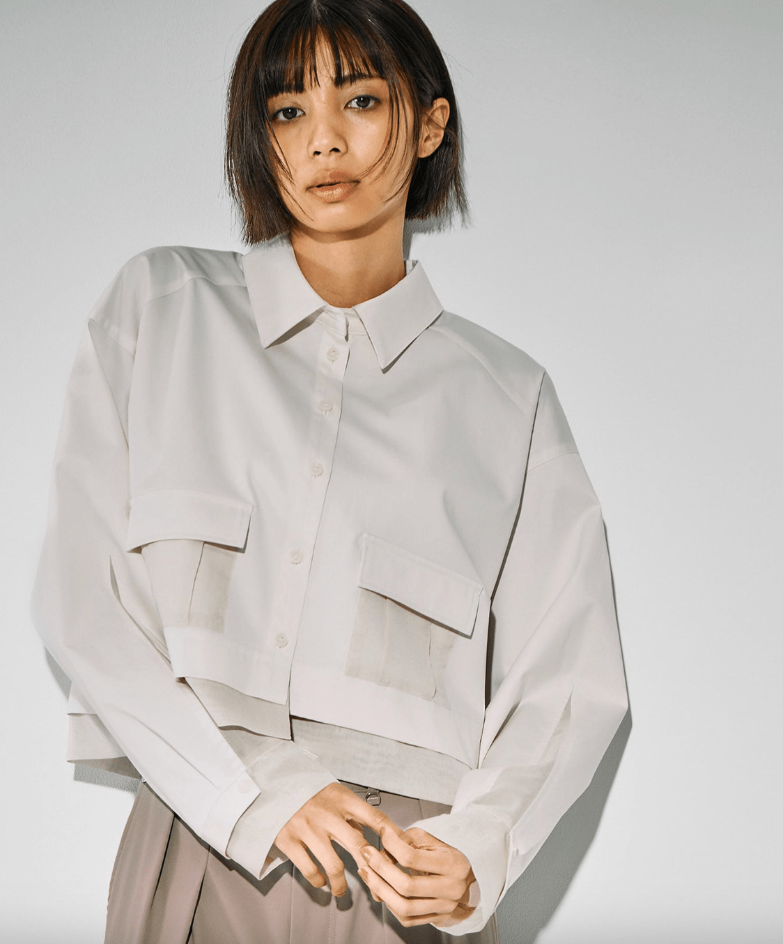 UNITED TOKYO シアーシフトショートシャツ