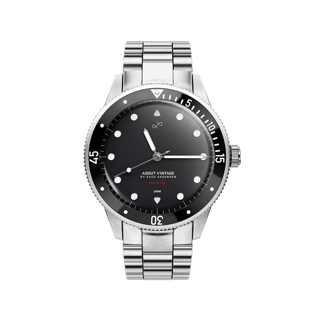 About Vintage 1926 At'sea Black 39mm (メタルブレス付き)