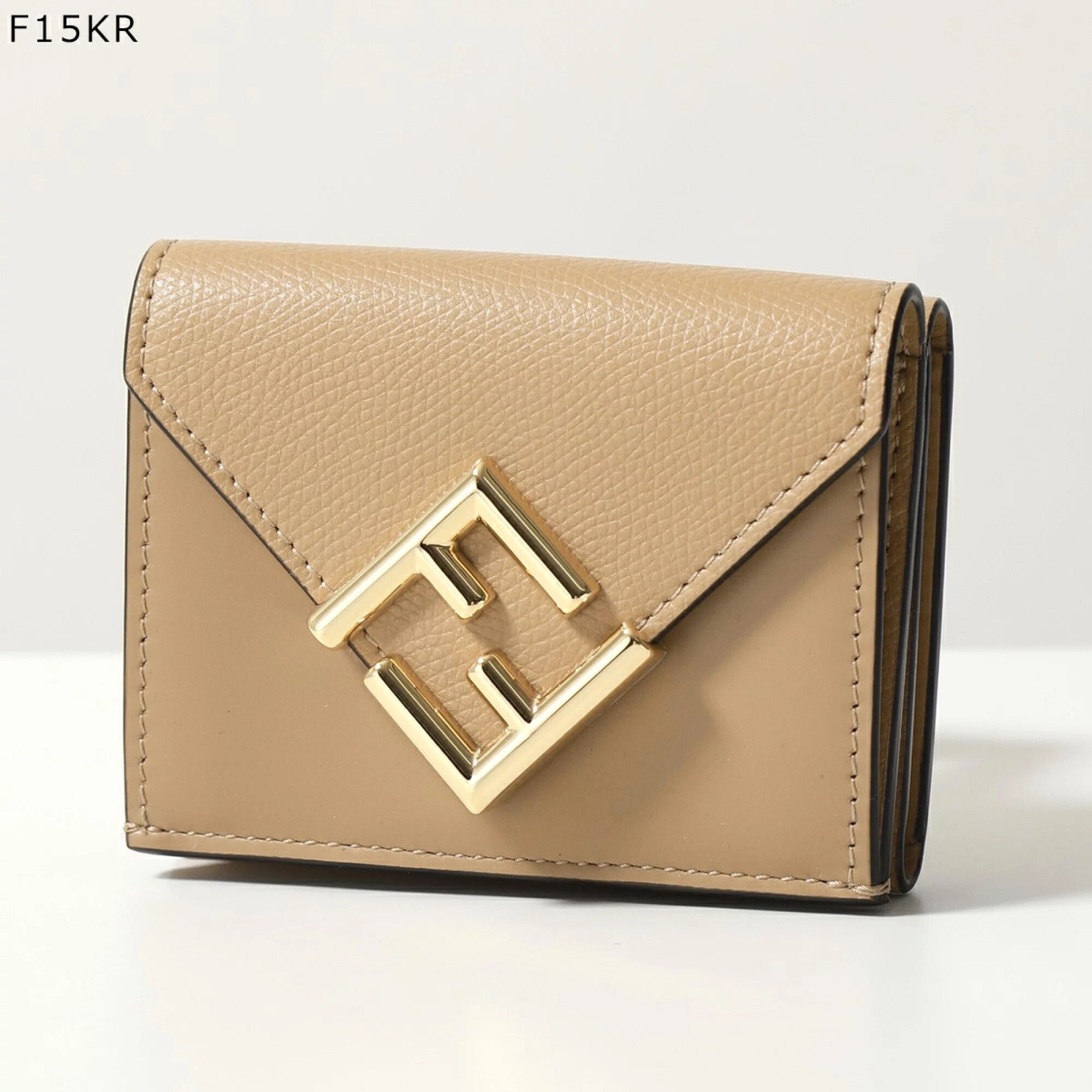 FENDI 三つ折り財布 8M0480 ALWA レディース FFダイヤモンド レザー ミニ財布 豆財布 FFロゴメタル